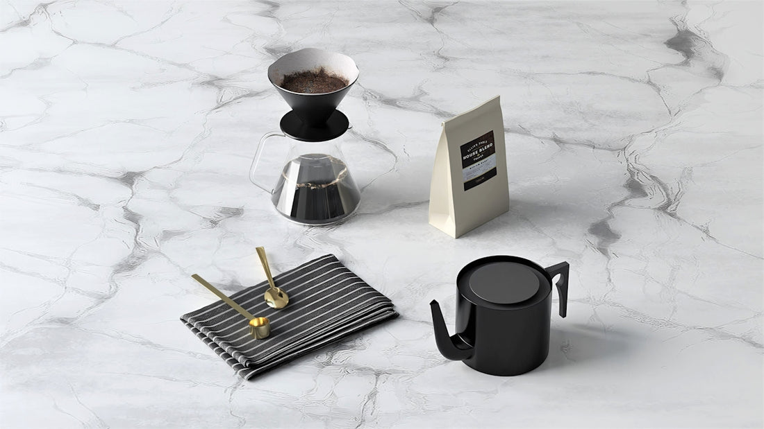 a coffee cup and a lighter on a table