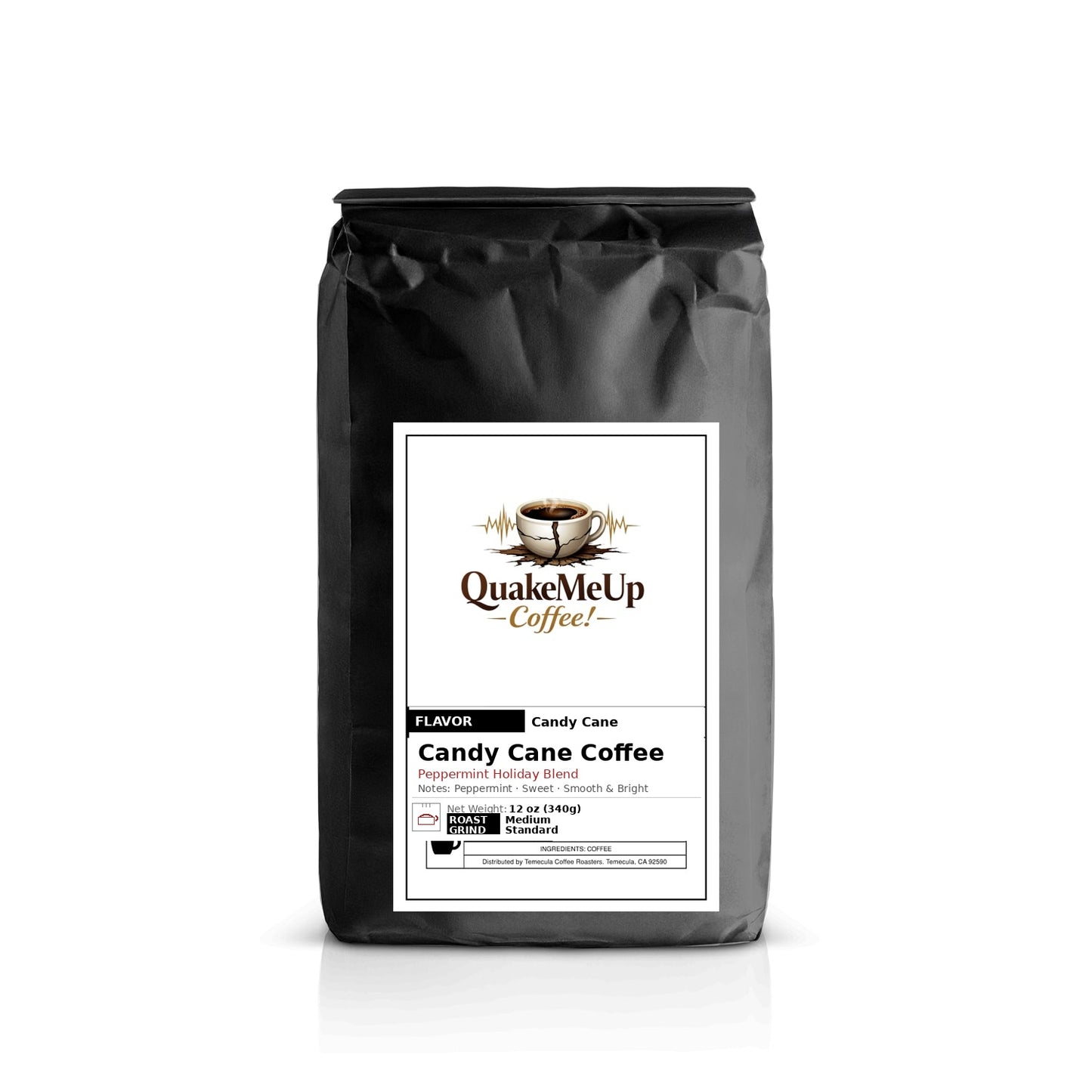 Candy Cane Coffee – Peppermint Holiday Blend | Festive Flavored Medium Roast